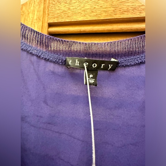 Theory XS Purple 100% Silk Cowl Neck Camisole - Picture 4 of 11